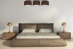 Belis Blendarme Deckenlampe Stoff Schwarz Braun E27 L:100 cm< Bürolampen|Wohnzimmerlampen