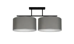 Wohnzimmerlampen|Stofflampen*Belis Blendarme Deckenlampe Stoff Schwarz Graphit E27 L:70 cm