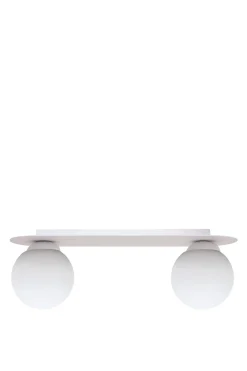 Belis Blendarme Deckenleuchte Glaskugeln Weiß E27 2-flammig< Flurlampen|Bürolampen