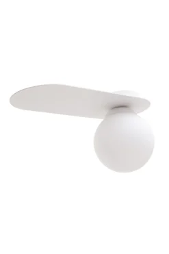 Belis Blendarme Deckenleuchte Glaskugel Weiß E27 H:22 cm< Flurlampen|Bürolampen