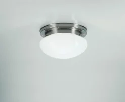 Flurlampen|Bürolampen*Berliner Messingleuchten Blendarme Deckenleuchte in Nickel Messing Glas Ø20 cm