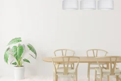 Wohnzimmerlampen|Stofflampen*Belis Blendarme Deckenleuchte Stoff Schwarz Weiß E27 3-flmg