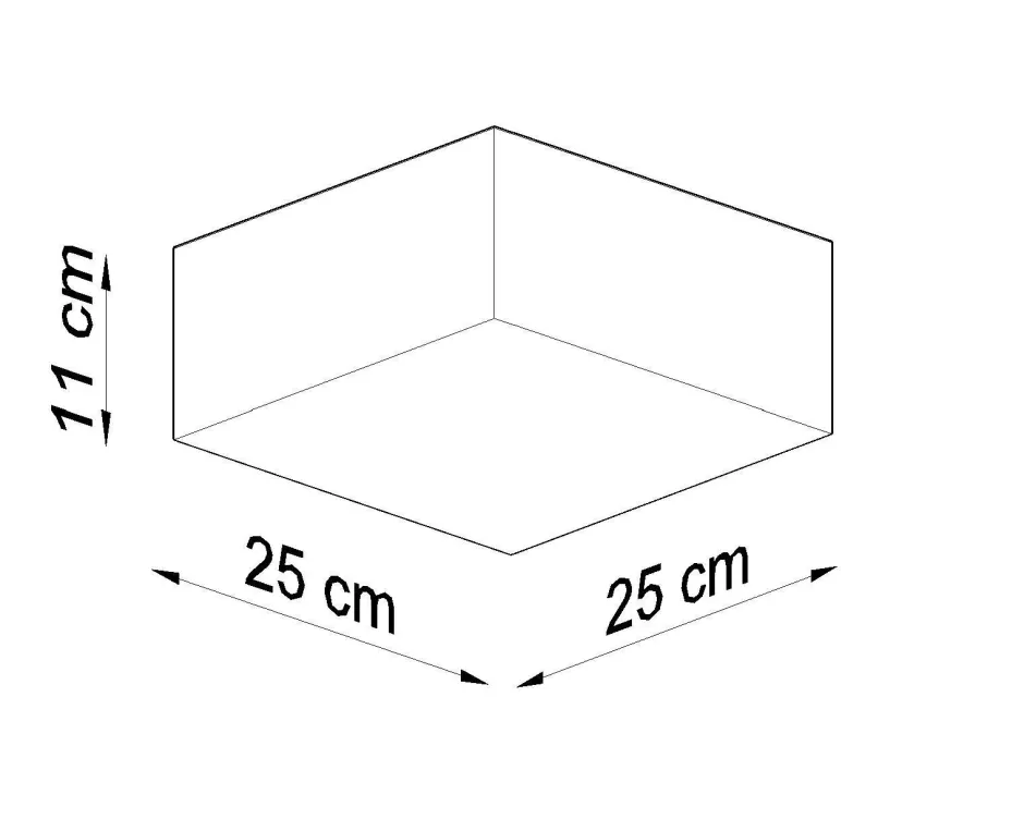 Deckenleuchten|Flurlampen*Sollux Blendarme Deckenleuchte Weiß Modern 25 cm quadratisch E27