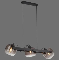 Just Light Blendarme Hängelampe Glas Metall E27 90 cm schwenkbar< Hängelampen|Bürolampen