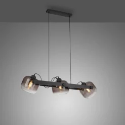 Just Light Blendarme Hängelampe Glas Metall E27 90 cm schwenkbar< Hängelampen|Bürolampen