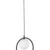 Kugellampen|Moderne Lampen*Sigma Blendarme Hängelampe Schwarz Metall Kugel Ø12 cm G9