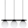 Hängelampen|Bürolampen*Belis Blendarme Hängeleuchte Glaskugeln E27 3-flmg Schwarz
