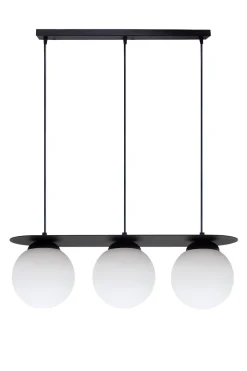 Hängelampen|Bürolampen*Belis Blendarme Hängeleuchte Glaskugeln E27 3-flmg Schwarz