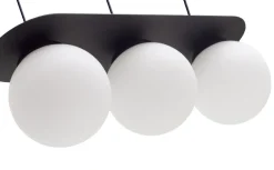 Hängelampen|Bürolampen*Belis Blendarme Hängeleuchte Glaskugeln E27 3-flmg Schwarz