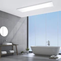 Deckenleuchten|Flurlampen*Paul Neuhaus Blendarme LED Deckenlampe in Chrom 120 cm IP44 dimmbar