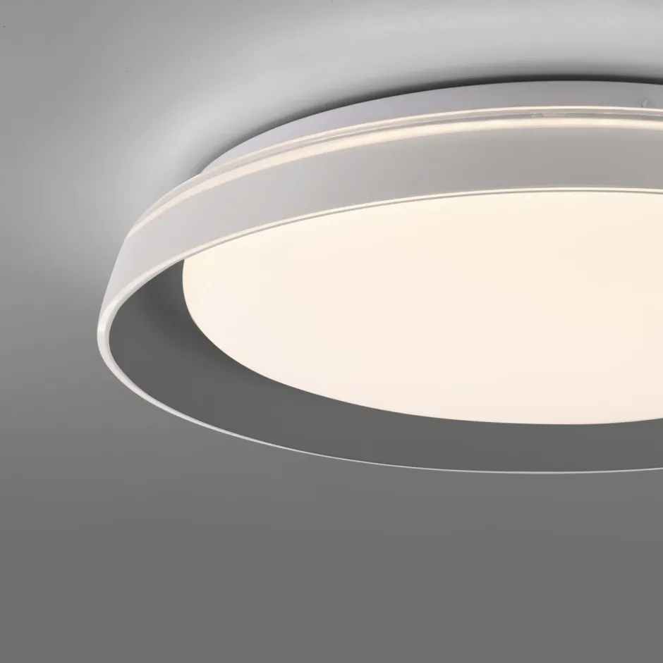 Deckenleuchten|Flurlampen*Just Light Blendarme LED Deckenlampe Grau Ø43 cm 2630 lm dimmbar