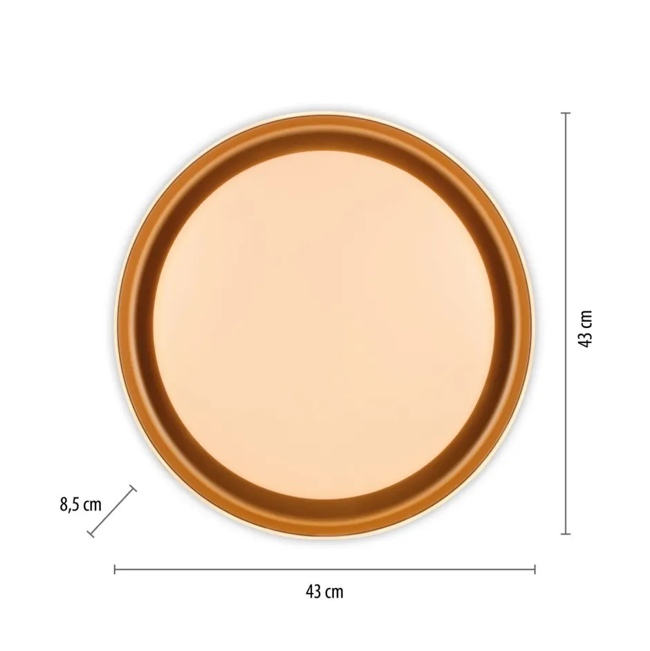 Deckenleuchten|Flurlampen*Just Light Blendarme LED Deckenlampe Weiß Messing Ø43 cm dimmbar
