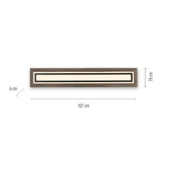 Deckenleuchten|Flurlampen*Paul Neuhaus Blendarme LED Deckenleuchte dimmbar Holz 107 cm 5500 lm
