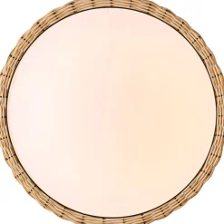 Deckenleuchten|Led Lampen*Eco-Light Blendarme LED Deckenleuchte Rattan Ø31 cm 24 W warmweiß