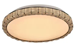 Deckenleuchten|Led Lampen*Eco-Light Blendarme LED Deckenleuchte Rattan Ø31 cm 24 W warmweiß