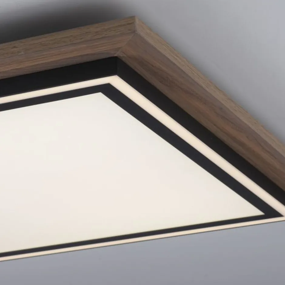 Paul Neuhaus Blendarme LED Deckenleuchte dimmbar Holz B:53,4 cm 44 W< Deckenleuchten|Flurlampen