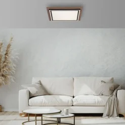 Paul Neuhaus Blendarme LED Deckenleuchte dimmbar Holz B:53,4 cm 44 W< Deckenleuchten|Flurlampen