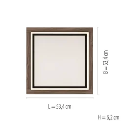 Paul Neuhaus Blendarme LED Deckenleuchte dimmbar Holz B:53,4 cm 44 W< Deckenleuchten|Flurlampen