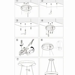 Steinhauer Blendarme LED Pendelleuchte in Gold Weiß Ø48 cm rund< Hängelampen|Led Lampen