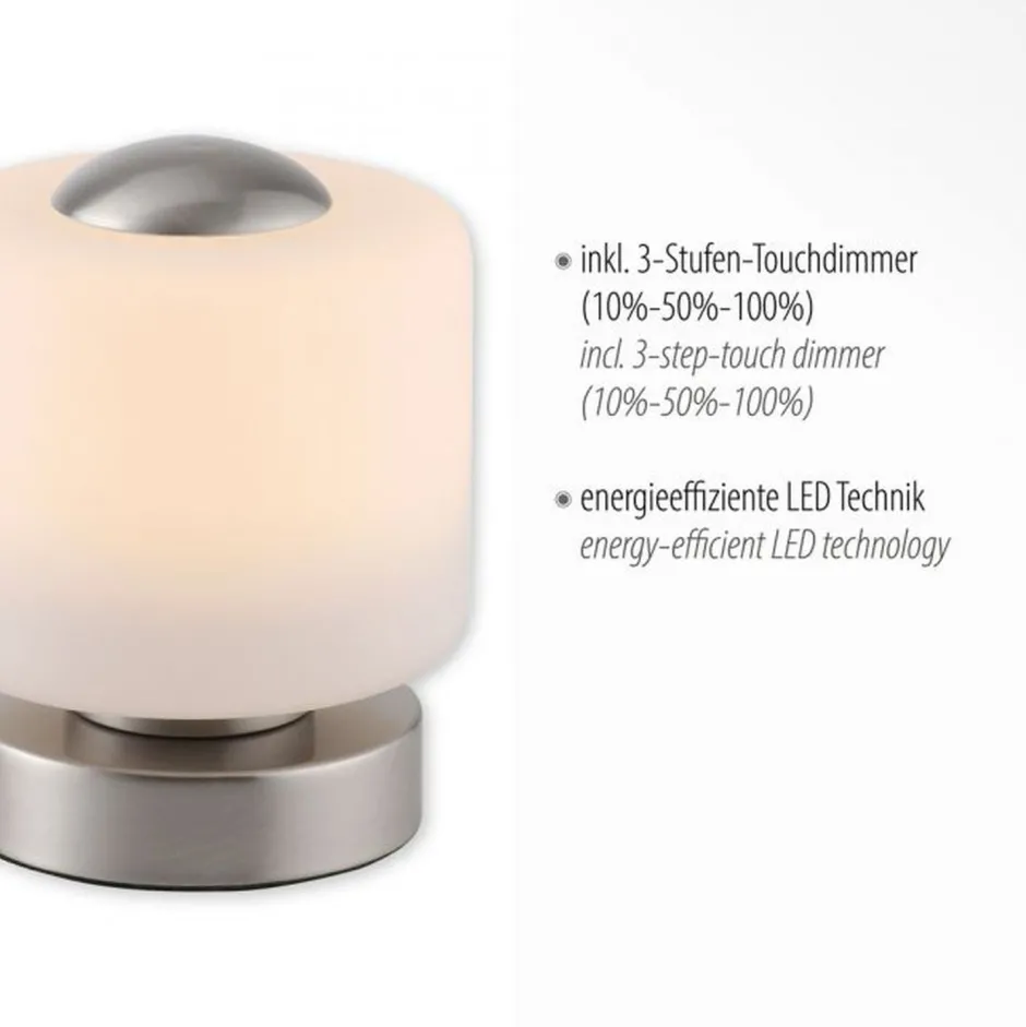 Paul Neuhaus Blendarme LED Tischleuchte Touch dimmbar 15 cm 3000 K< Wohnzimmerlampen|Schlafzimmer Lampen