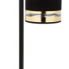 Tischlampen|Schlafzimmer Lampen*Sigma Blendarme Nachttischlampe Schwarz Gold Metall E27 45 cm