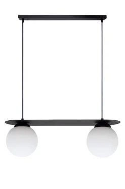 Belis Blendarme Pendelleuchte Glaskugeln E27 2-flmg Schwarz< Hängelampen|Bürolampen