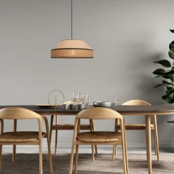 Wohnzimmerlampen|Metall Lampen*Belis Blendarme Pendelleuchte Jute Natur E27 Ø45 cm wohnlich