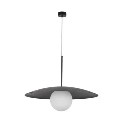 TK Lighting Blendarme Pendelleuchte Schwarz Metall Glas E27 Ø65 cm< Hängelampen|Bürolampen