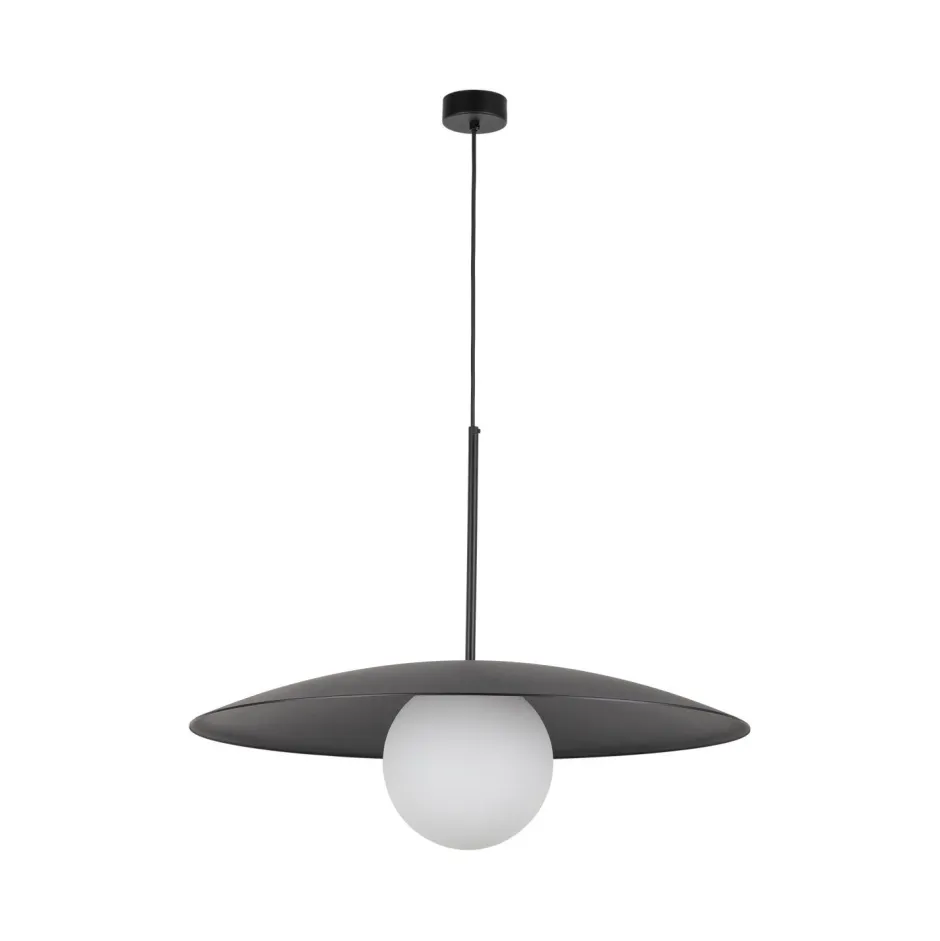 TK Lighting Blendarme Pendelleuchte Schwarz Metall Glas E27 Ø65 cm< Hängelampen|Bürolampen