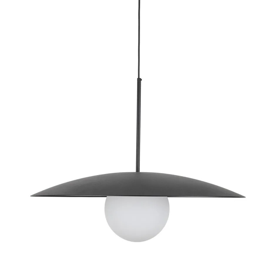 TK Lighting Blendarme Pendelleuchte Schwarz Metall Glas E27 Ø65 cm< Hängelampen|Bürolampen