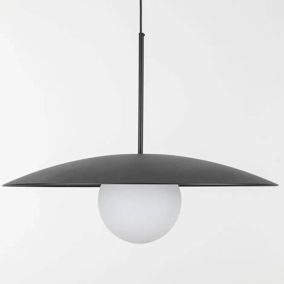 TK Lighting Blendarme Pendelleuchte Schwarz Metall Glas E27 Ø65 cm< Hängelampen|Bürolampen