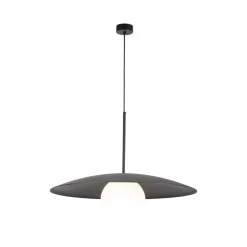 TK Lighting Blendarme Pendelleuchte Schwarz Metall Glas E27 Ø65 cm< Hängelampen|Bürolampen