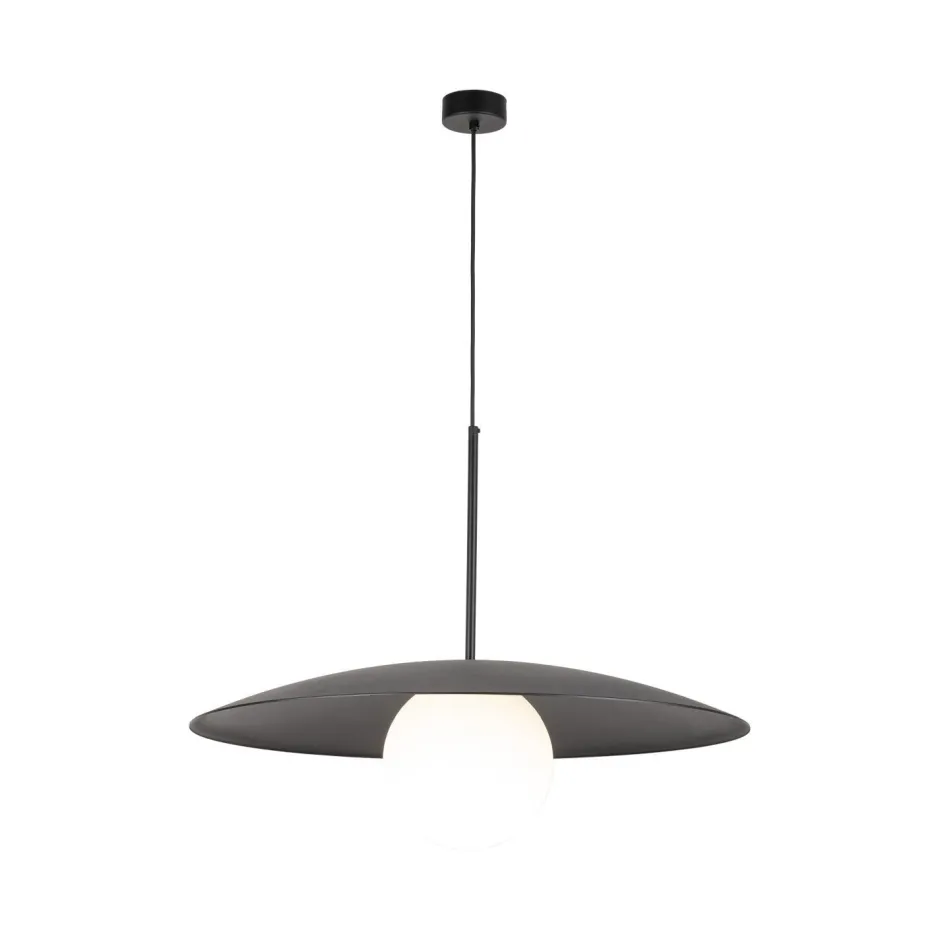 TK Lighting Blendarme Pendelleuchte Schwarz Metall Glas E27 Ø65 cm< Hängelampen|Bürolampen