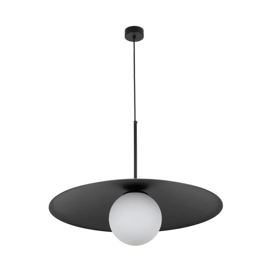 TK Lighting Blendarme Pendelleuchte Schwarz Metall Glas E27 Ø65 cm< Hängelampen|Bürolampen