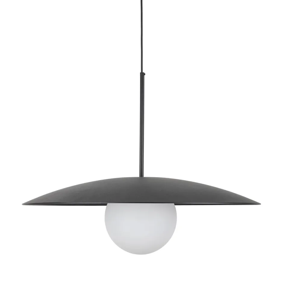 TK Lighting Blendarme Pendelleuchte Schwarz Metall Glas E27 Ø65 cm< Hängelampen|Bürolampen