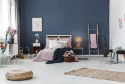 Wohnzimmerlampen|Glaslampen*Searchlight Blendarme Tischlampe Glas Stoff 37 cm Pink Natur E27