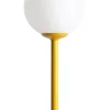 Tischlampen|Kugellampen*ALDEX Blendarme Tischleuchte Metall Gelb 35 cm E14 Glas Weiß