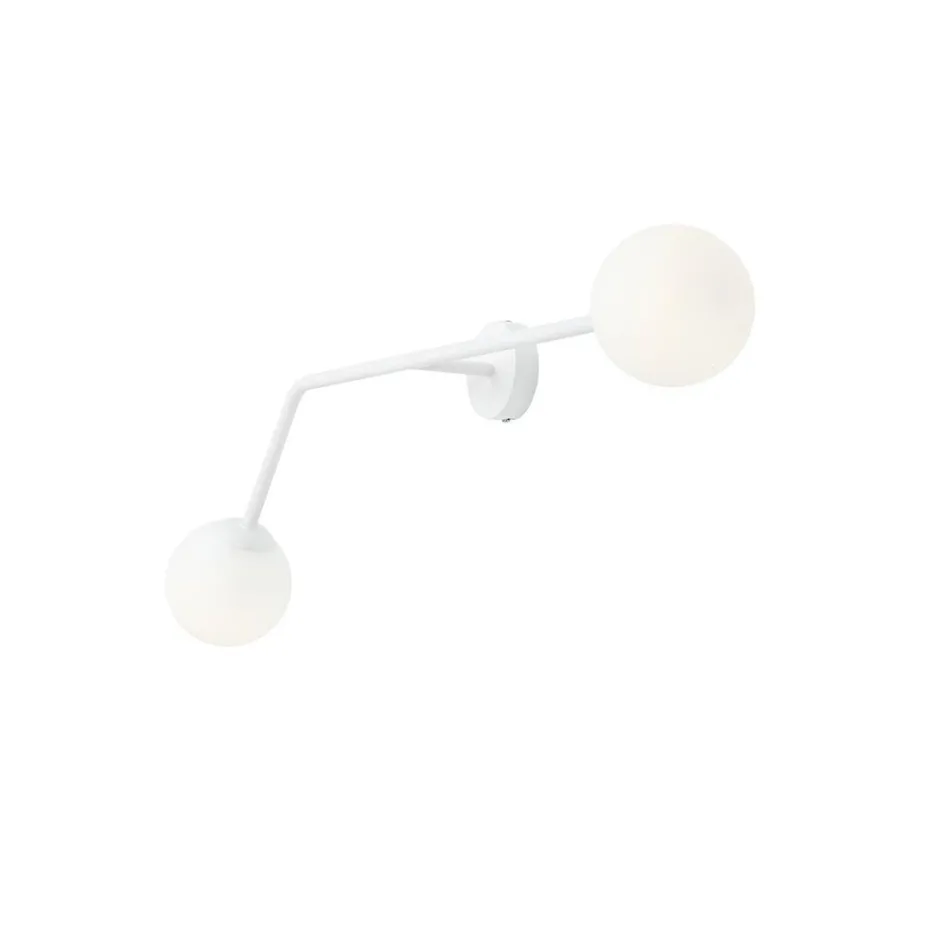 Wandleuchten|Badezimmer Lampe*ALDEX Blendarme Wandlampe Glas Weiß H:34 cm E14 gemütlich