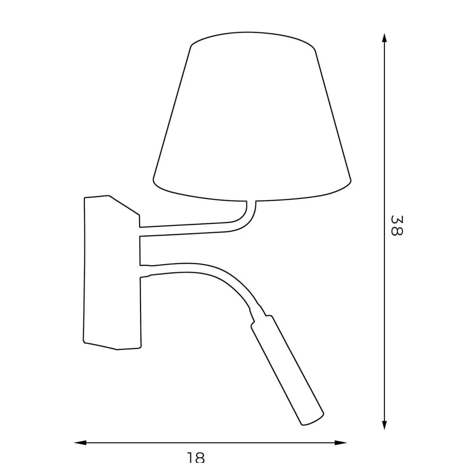Wandleuchten|Schlafzimmer Lampen*Luminex Blendarme Wandlampe Weiß Gold Stoff Lesearm E27 G9