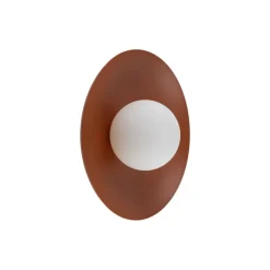 Wandleuchten|Flurlampen*TK Lighting Blendarme Wandleuchte Ziegelrot Metall Glas G9 Ø28 cm