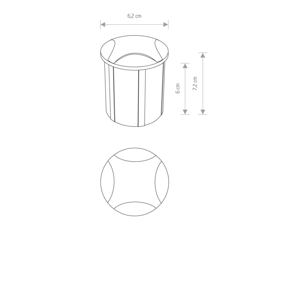 Nowodvorski Boden Einbaustrahler LED Schwarz IP65 3000 K 12 lm Ø 6,2 cm< Moderne Außenleuchten|Led Außenleuchten