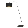Stofflampen|Wohnzimmerlampen*Nowodvorski Bogenleuchte 205 cm in Schwarz Gold E27 Wohnzimmer