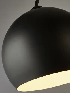 Searchlight Bogenleuchte Schwarz verstellbar 203 cm hoch Metall Marmor< Bürolampen|Wohnzimmerlampen