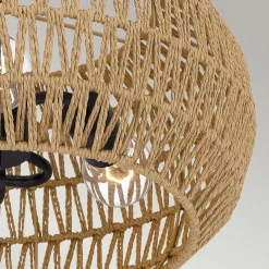 Deckenleuchten|Flurlampen*Elstead Boho Deckenlampe Seil Metall D: 40,6 cm rund 3x E27 Modern