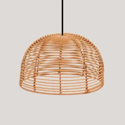 Hängelampen|Bürolampen*Newgarden Boho Hängelampe Ø 35 cm Korb Schirm Beige Schwarz E27