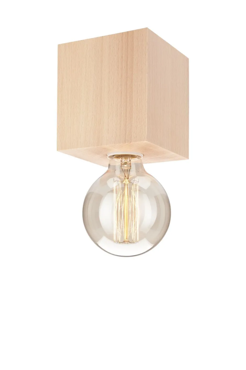 Deckenleuchten|Flurlampen*Lamkur Braune Deckenleuchte Holz eckig Modern Wohnzimmer