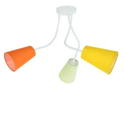 Kinderzimmerlampen|Kinderlampen*Easylight Bunte Deckenlampe 3-flmg Orange Gelb Grün flexibel