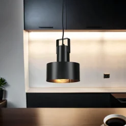 Sigma Coole Hängelampe Rif Schwarz mit Zierbügel< Hängelampen|Esszimmer Lampen