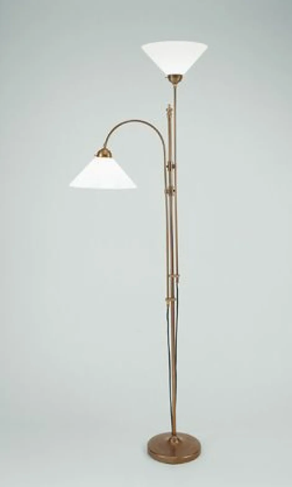 Berliner Messingleuchten Deckenfluter Berliner Messing Glas E27 200 cm blendarm< Wohnzimmerlampen|Metall Lampen