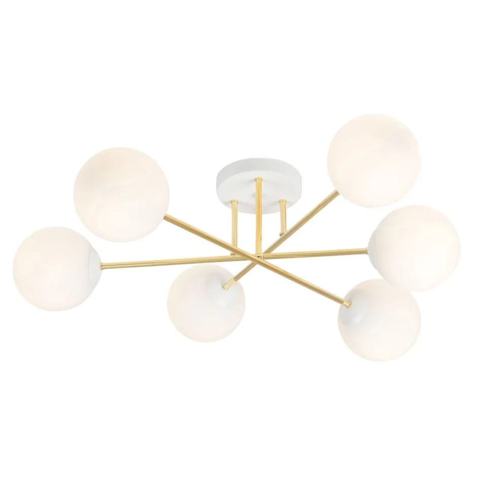 Emibig Deckenlampe ANNETTA Metall Glas Kugel Schirme< Deckenleuchten|Flurlampen